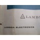 Lambda IM-LXS-C Instruction Manual For Regulated Power Supplies - Used