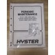 Hyster 897001 Maintenance Manual 1993 E25-35XL EJ40-60XL