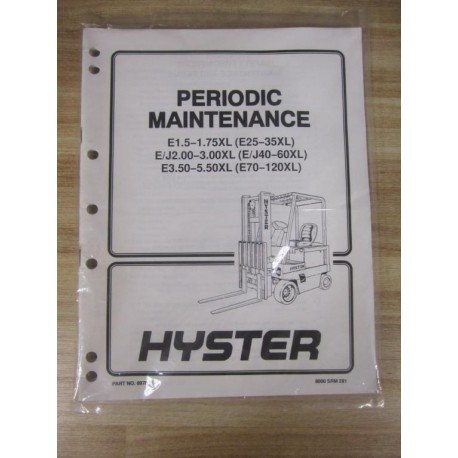 Hyster 897001 Maintenance Manual 1993 E25-35XL EJ40-60XL