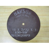Hanson A30-VBF Grinding Disk - New No Box