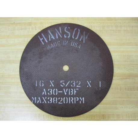 Hanson A30-VBF Grinding Disk - New No Box