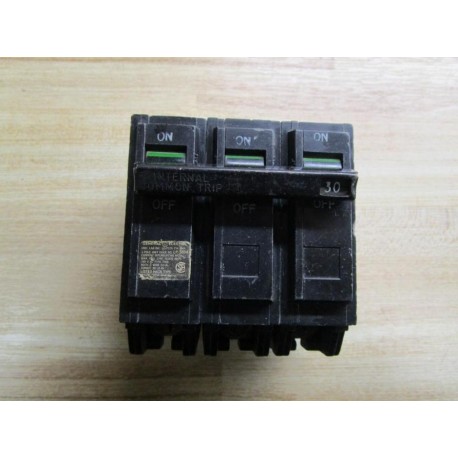 General Electric LP 3894 Circuit Breaker 30A 3 Pole - Used