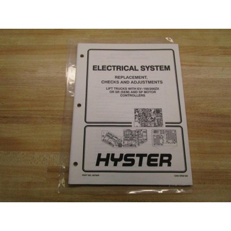 Hyster 897640 Electrical System Manual Hy-897640 - Used