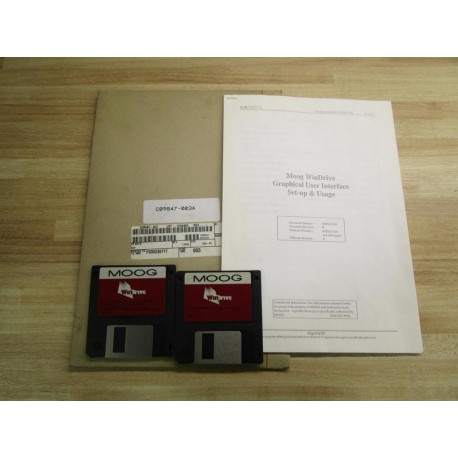 Moog C09847-003A ManualSoftware Set C09526-210 - New No Box