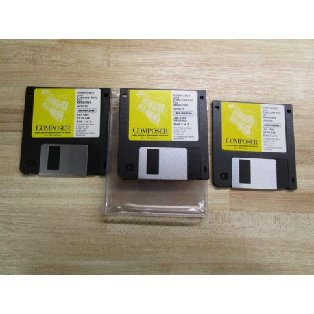 Markem V5.00.026 Software Disk Set COMPOSER and CIMCONTROL - Used