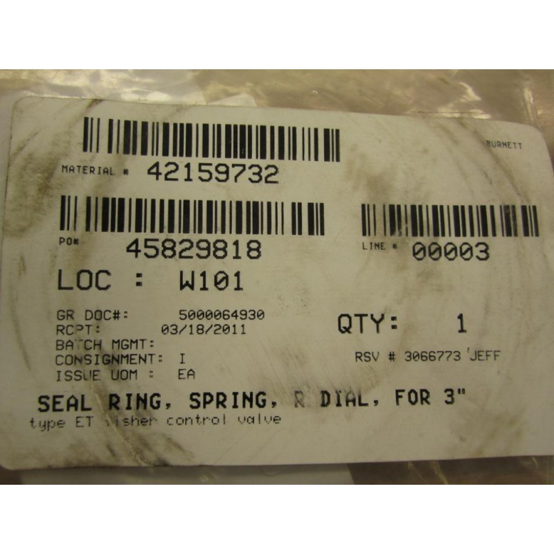 Fisher Controls 10A5351X062 Spring Loaded Seal Ring - Mara Industrial