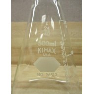 Kimble 26510-500 KIMAX 500mL Erlenmeyer Flask WST Joint 26510500 - New No Box