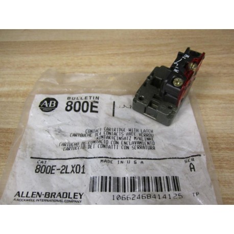 Allen Bradley 800E-2LX01 Contact Cartridge WLatch 800E2LX01