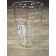 Kimble 14005-600 KIMAX 600 mL Glass Beaker 14005600 - Used