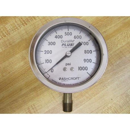 Ashcroft 238A460-01 Duralife Pressure Gauge 238A46001 0-1000 Psi - New No Box