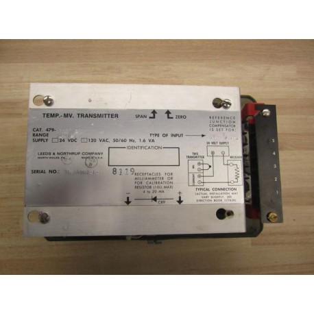 Leeds & Northrup 479-43-160-601 Temp MV Transmitter - Used