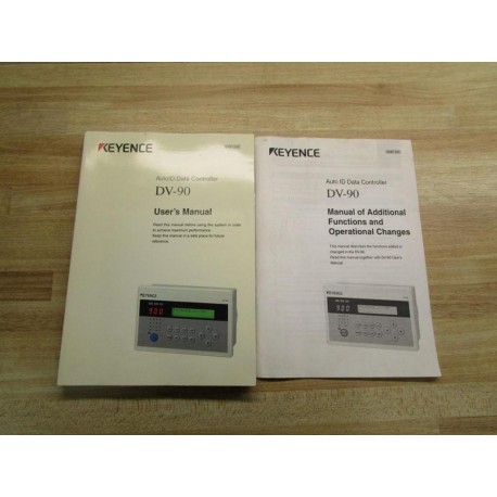 Keyence 96M1338 User's Manual For Auto ID Data Controller DV-90 - Used