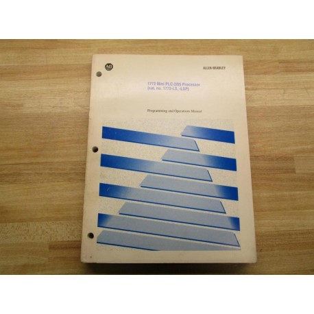 Allen Bradley 955118-05 ProgrammingOperations Manual  1772-LS - Used