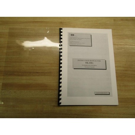 CNI X2137 Instruction Manual For BK-DIG Module - Used