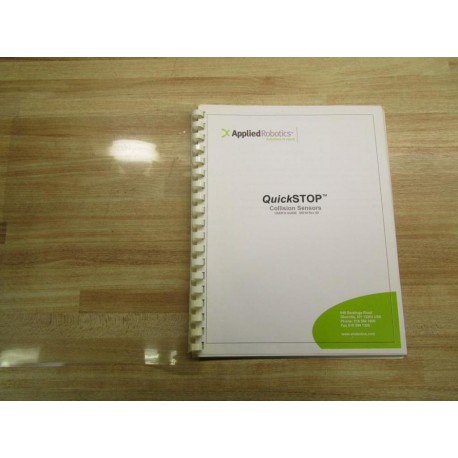 Applied Robotics 95010 User's Guide QS7-QS7500QS-AWFP & QS-AWSD - Used