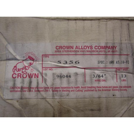 Crown Alloys Company 5356 Bare Shock Resistant Wire