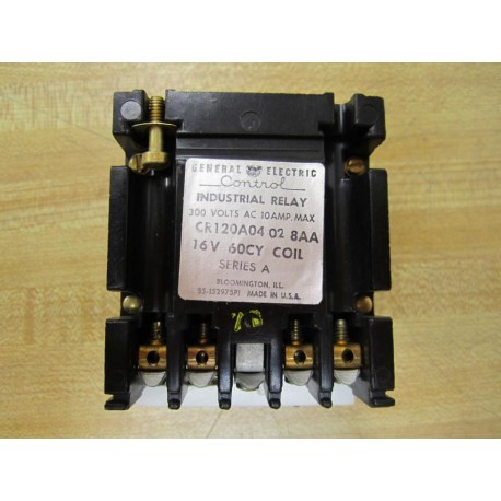 General Electric CR120A04 02 8AA Control Relay - New No Box
