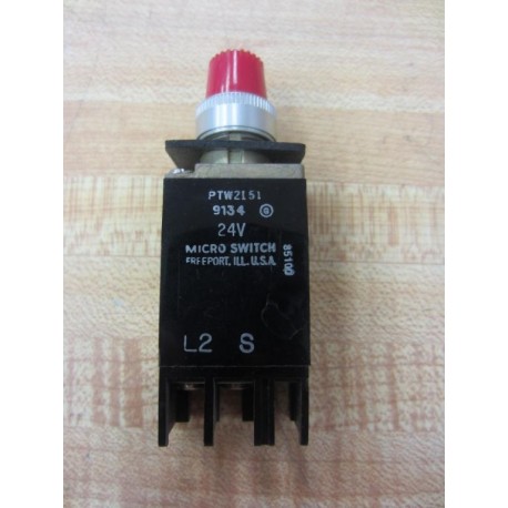 Micro Switch PTW2151 Honeywell Indicator Compact Red Cap - New No Box