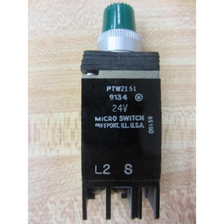 Micro Switch PTW2151 Honeywell Indicator Compact Green Cap - New No Box