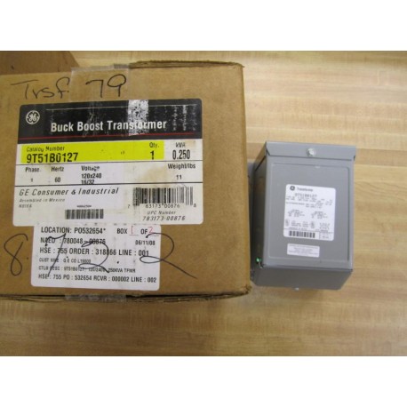 General Electric 9T51B0127 Buck Boost Transformer