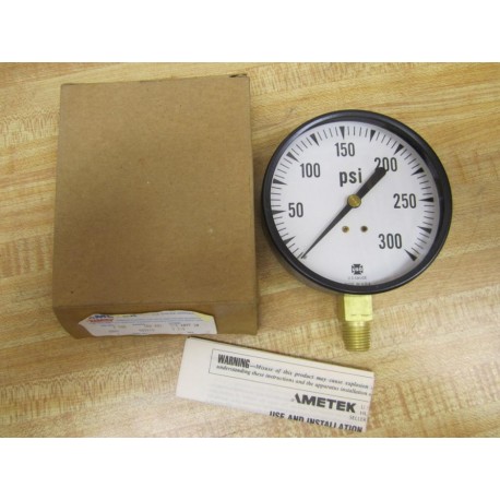 Ametek P 500 300 P500 Pressure Gauge 0-300 Psi