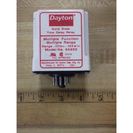 Dayton 6A855 Solid State Time Delay Relay - Used