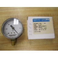 Ashcroft 25W1005 H 02L 25W1005H02L Vacuum Gauge 30-0 In. Hg Vac