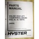 Hyster W20 25 30 40XTC Parts Manual Walkie High Lift 897977 (A454) - Used