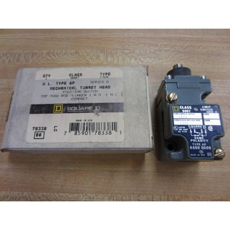 Square D 9007-C52E Limit Switch 9007C52E
