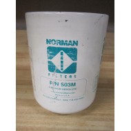 Norman Filter Company 503M Filter WO Ring - New No Box