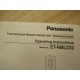 Panasonic ET-RMLC50 Full Functional Remote Control Unit