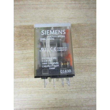 Siemens 3TX7111-3PC03 Relay 3TX71113PC03 5A-120240VAC - Used