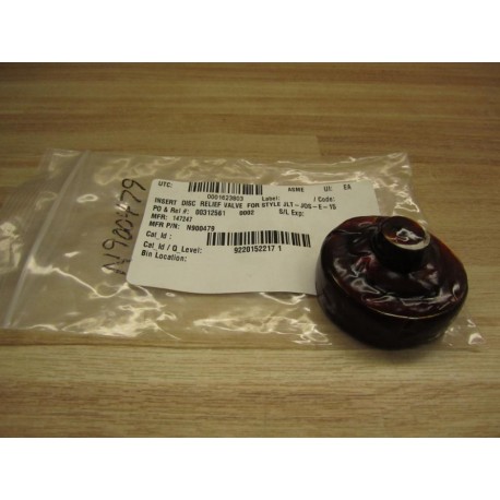 N900479 Insert Disc Relief Valve 92201522171