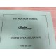 Clayton Industries 062777 Hydro Steam Cleaner Manual SE-150B S-809 - Used