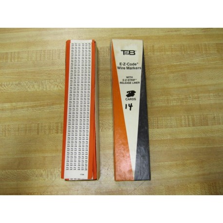 Thomas And Betts WCL1S Wire Marker Cards (Pack of 14)