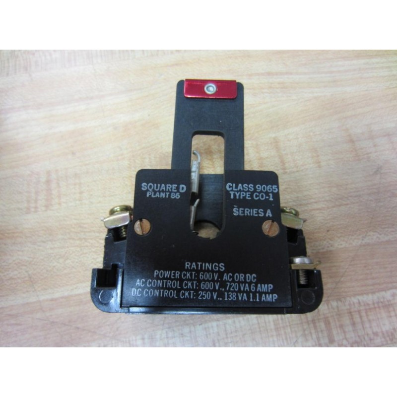 C0-1 SQUARE D OVERLOAD RELAY CLASS 9065 TYPE CO-1 SERIES A 