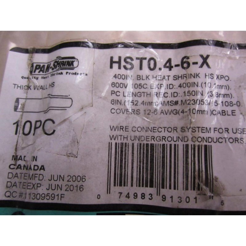 Panduit HST0.4-6-X Heat Shrink (Pack of 10) - Mara Industrial