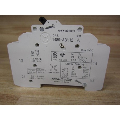 Allen Bradley 1489- ABH12 Breaker 1489ABH12 40 Amp 240V - New No Box