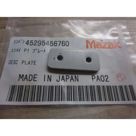 Mazak 45295456760 Description Plate