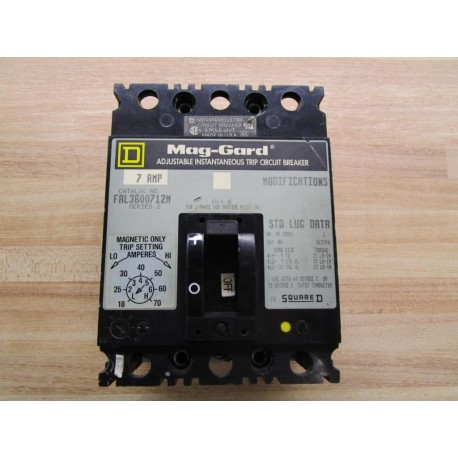Square D FAL3600712M Circuit Breaker - Used