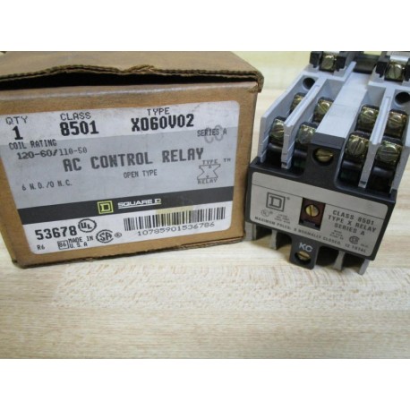 Square D 8501-XO60-V02 Relay 8501-X060-V02