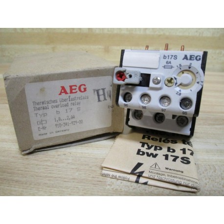 AEG 910-341-929-00 Thermal Overload Relay 91034192900