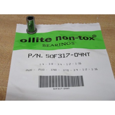 Oilite SOF317-04NT Bearing SOF31704NT