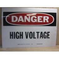 Brady 84877 High Voltage Sign - New No Box