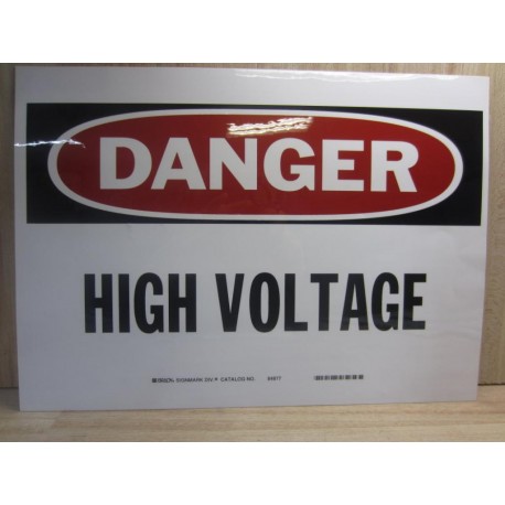 Brady 84877 High Voltage Sign - New No Box