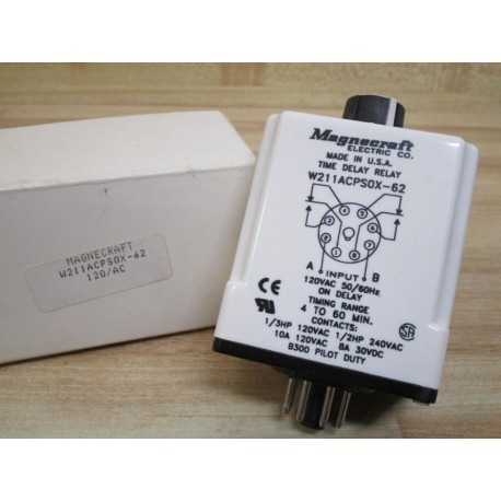 Magnecraft W211ACPSOX-62 Time Delay Relay W211ACPSOX62