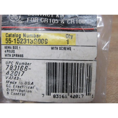 General Electric 55-152313G009 Contact Kit 55152313G009