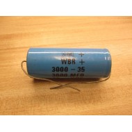 CDE WBR Axial Capacitor 3000-35 3000MFD 35VDC - New No Box