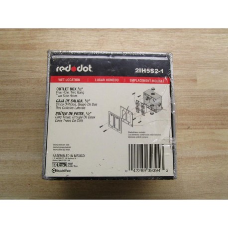 Red Dot 2IH5S2-1 Outlet Box