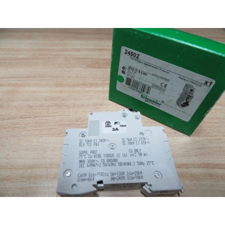 Schneider Electric 24502 Square D Breaker 3A MG24502 Merlin Gerin